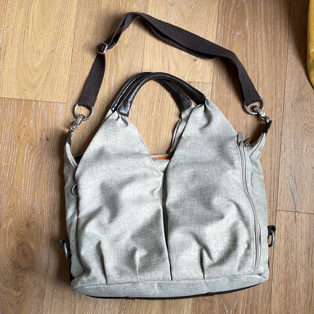 Lassig beige diaper bag
